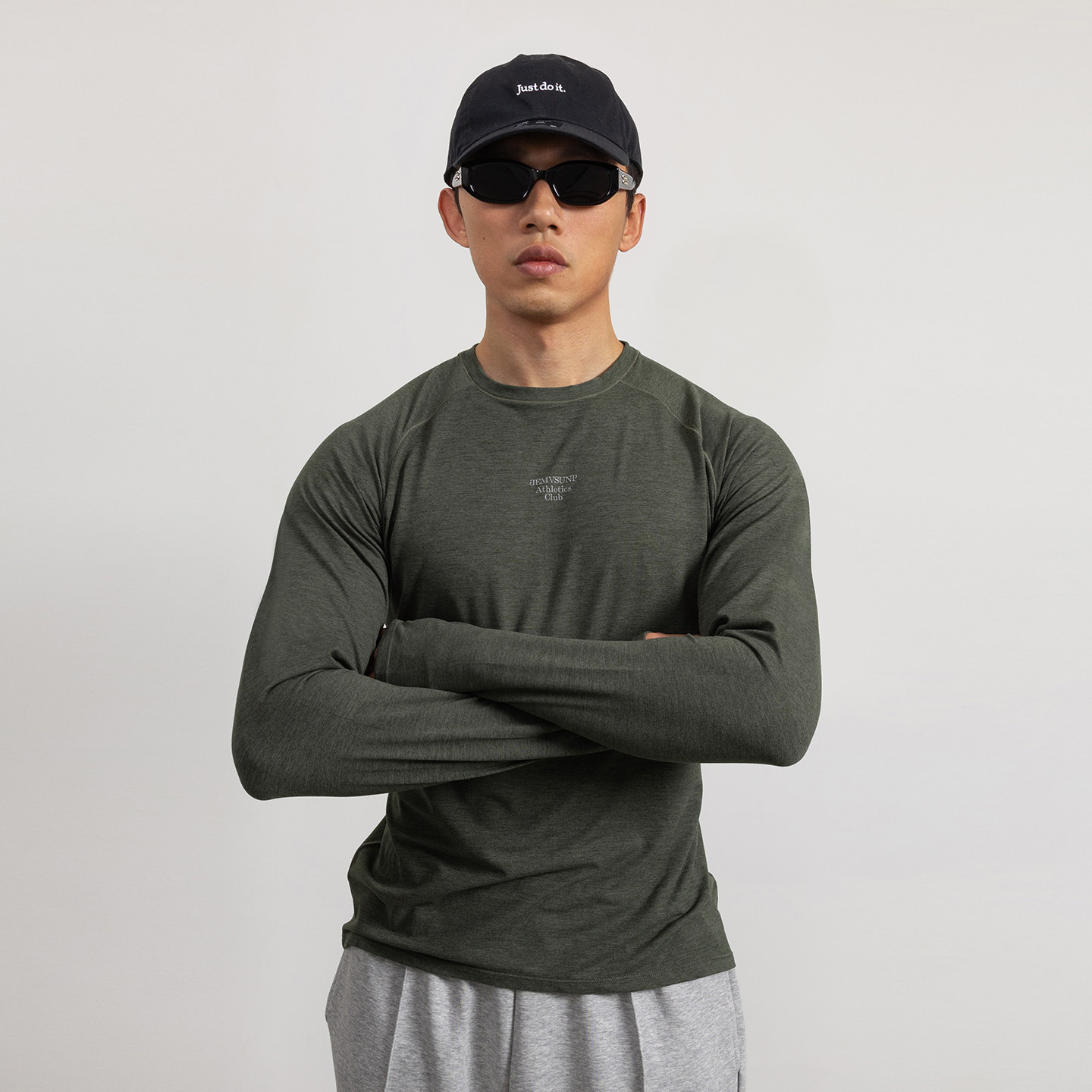 JEMVSUP修身弹力健身运动长袖T恤裸感透气休闲训练跑步速干衣男款