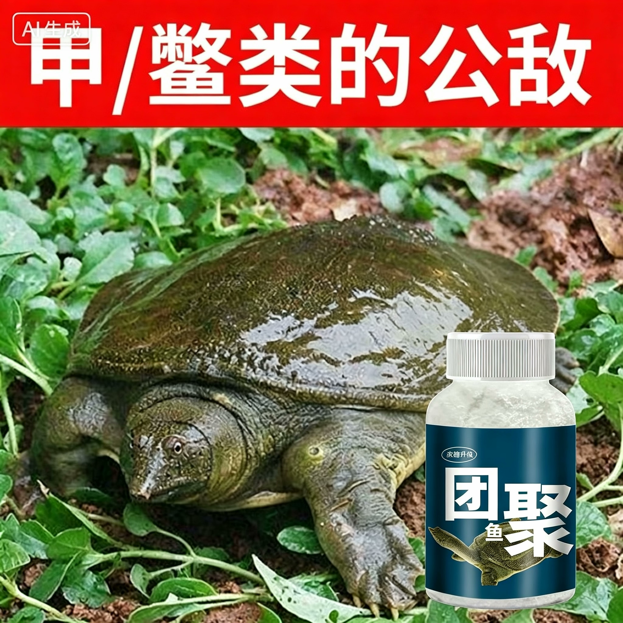 升级版团鱼聚甲鳖诱食粉钓鱼小药水鱼脚鱼老鳖鱼饵料窝料开口添加
