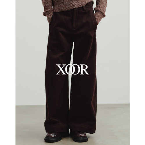XOOR全棉牛仔阔腿裤高腰宽松2025