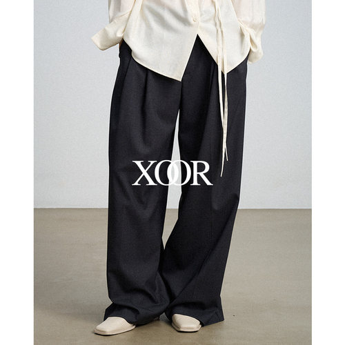 XOOR极简量感阔腿裤女