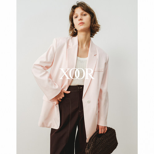 XOOR天丝棉轻薄女西装后开衩2026