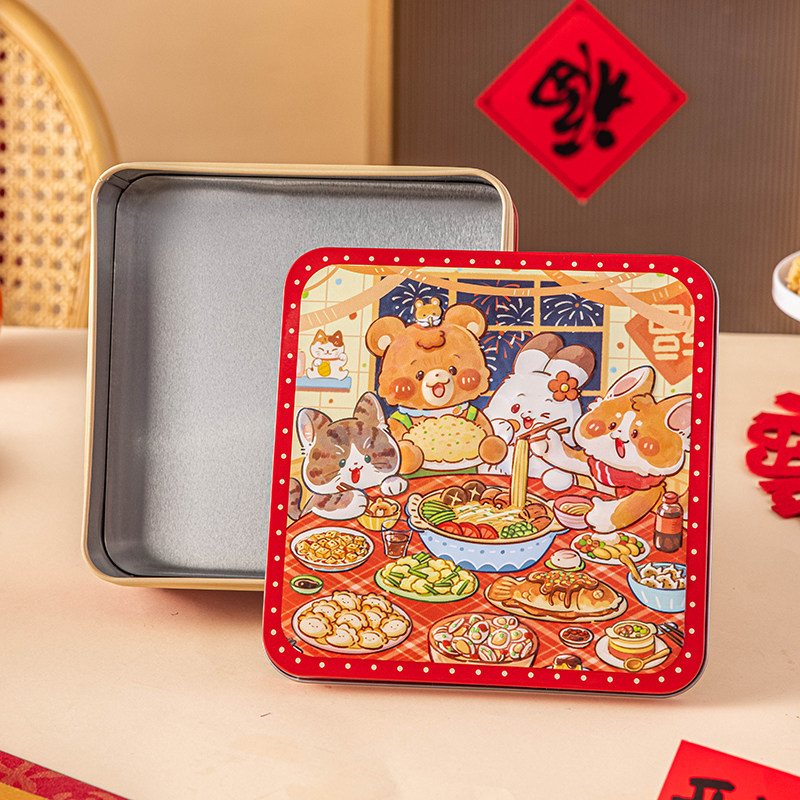 2026新年铁盒饼干包装盒蛇年福袋糖果礼盒空盒春节礼品盒马口铁罐,包装,年货礼品包装,淘宝优惠券,粉丝福利购,淘宝优惠卷