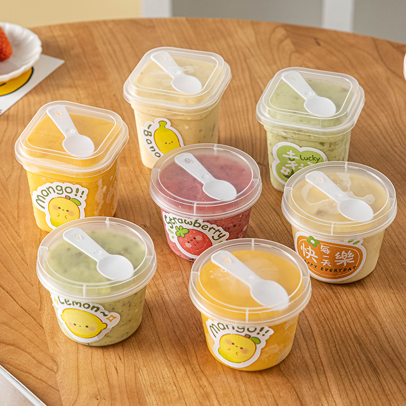 网红一次性冰淇淋杯食品级手工diy布丁杯子奶冻果双皮奶耐高温家