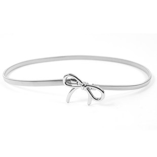 简约蝴蝶结皮带松紧细腰带女2025新款 腰链配饰 连衣裙金属链牛仔裤