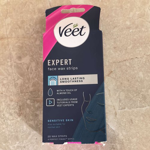 现货澳洲Veet Expert Cold Wax Face面部脱毛贴10条撕开20片