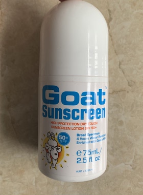 现货澳洲Goat Sunscreen Dry Touch防晒滚珠75ml