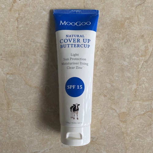 现货澳洲MooGoo Natural Cover Up Buttercup SPF 15防晒霜120g