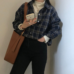 Real shot real price Hans loose Plaid bottom with matted shirt