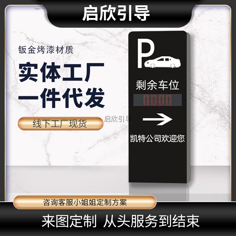 停车场车位引导屏导向牌地下场车余位电子显示屏三级交通诱导屏