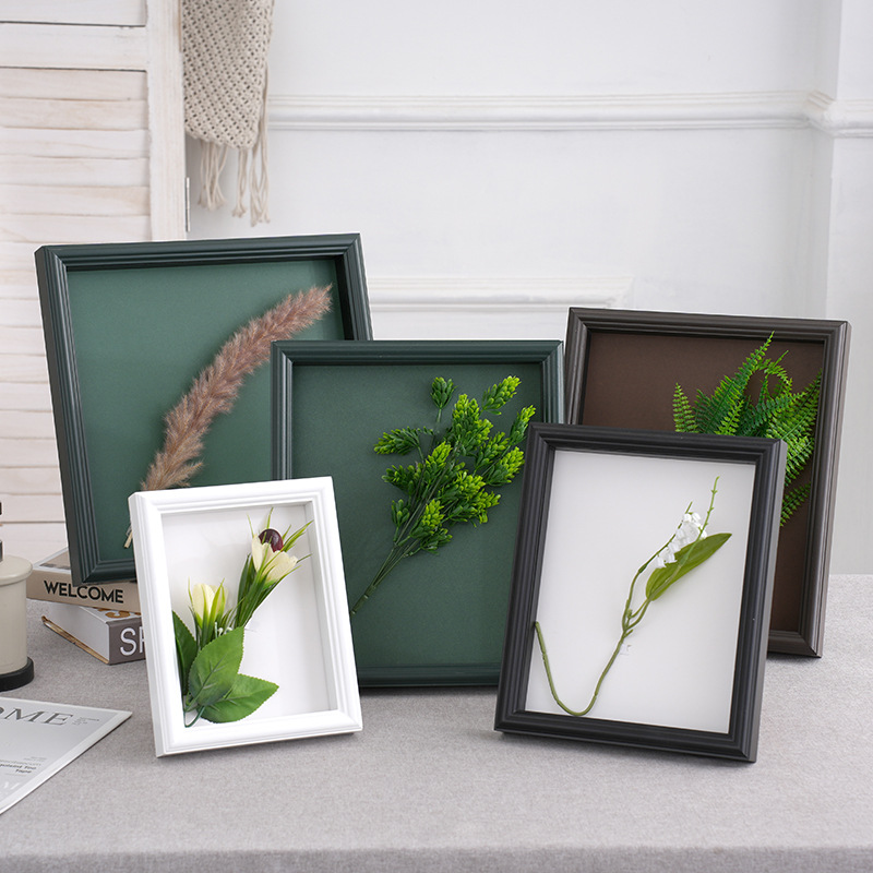 创意欧式中空2cm摆台diy儿童手工纪念干花相框蝴蝶标本框mdf画框