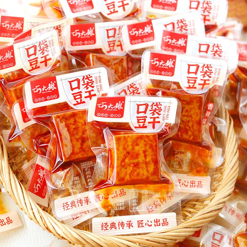 新日期口袋豆干香辣味香干湖南邵阳豆腐干散装休闲零食解馋