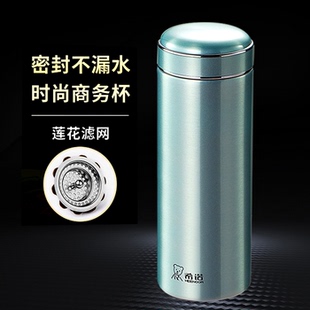 希诺保温杯男款高颜值不锈钢水杯西诺便携商务大容量定制茶杯5802