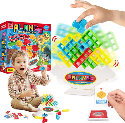 Board Games Tetra Tower Balance Stacking Toys Building Block
