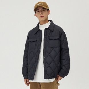 2026新款羽绒服男冬季宽松短款翻领时尚潮流情侣上衣白鸭绒外套男