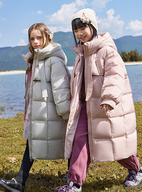 儿童中长款羽绒服女童2025冬季新款女孩中大童加厚保暖童装外套