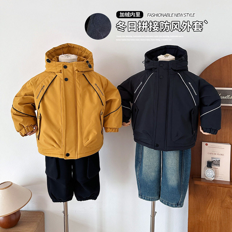 风之谷2025冬季新款童装儿童韩版加厚防风外套男童加绒连帽冲锋衣,童装/婴儿装/亲子装,儿童冲锋衣,淘宝优惠券,粉丝福利购,淘宝优惠卷