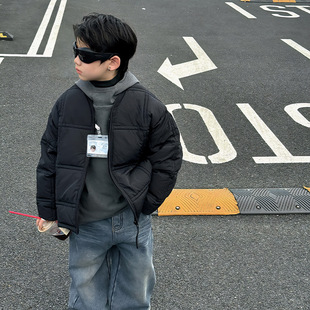 以鸿制衣2025冬季新款男童棉服外套儿童薄款棉衣韩版夹克百搭衣服