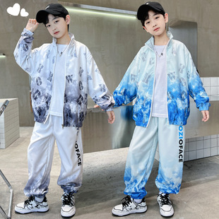 儿童装男童运动套装2026新款春秋季中大童外套潮帅气时髦男孩