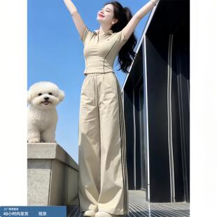 跑步休闲运动套装女2026新款夏装超火减龄韩系高级感慵懒风一整套
