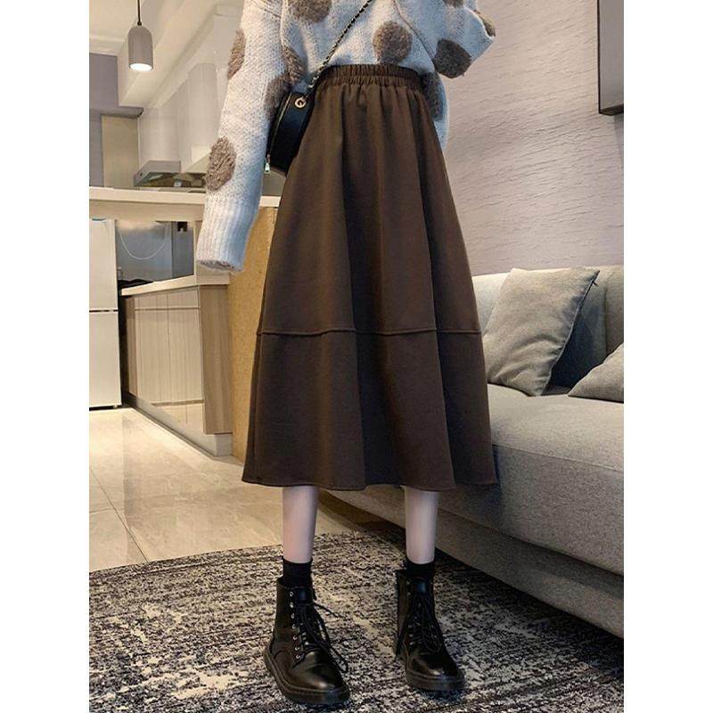 大码美拉德棕色毛呢半身裙女秋季穿搭胖mm高腰显瘦中长款a字半裙,运动/瑜伽/健身/球迷用品,瑜伽短裙,淘宝优惠券,粉丝福利购,淘宝优惠卷