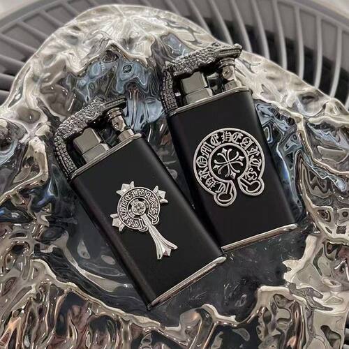 原创手作网红创意克罗星轻奢鳄鱼头双火打火机充气送男友高档礼物