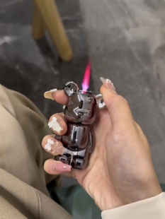 网红钥匙扣打火机可爱防风粉色火焰创意卡通酷炫手办送男友潮