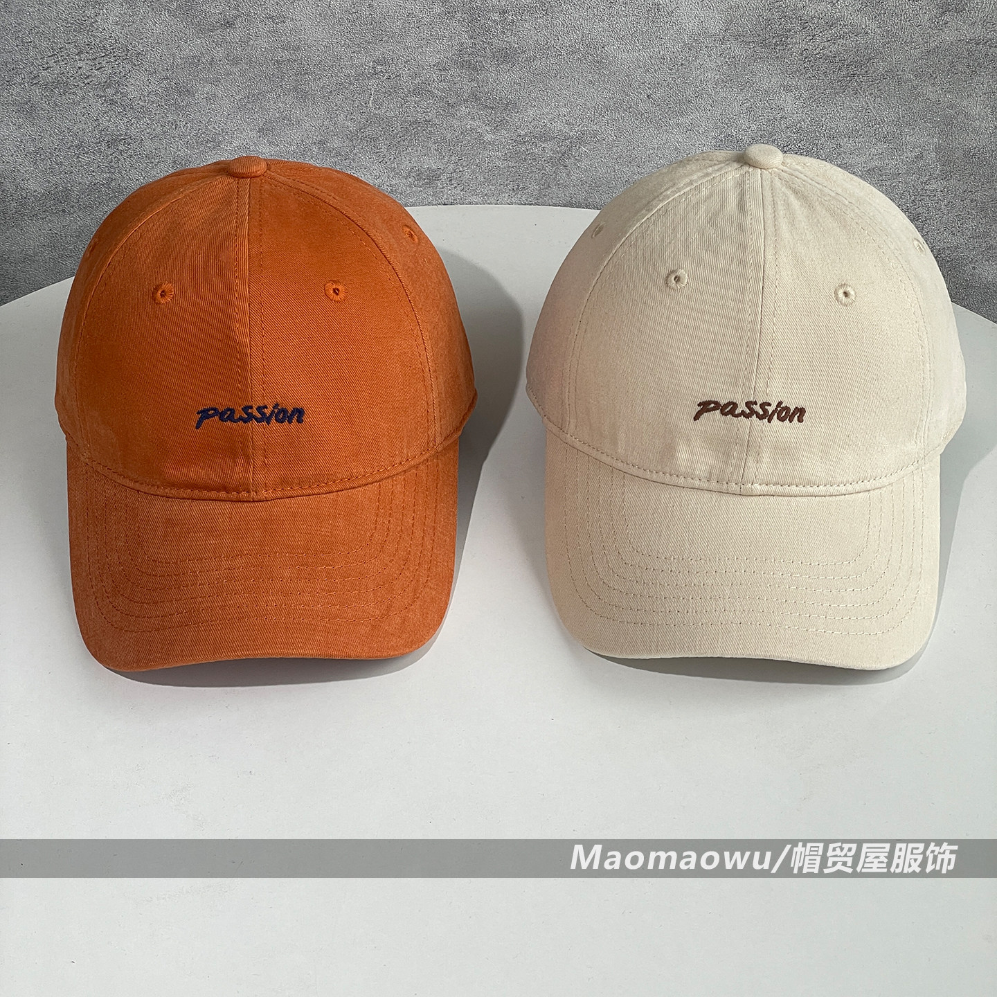 韩版纯棉高品质复古字母刺绣棒球帽男女百搭显脸小鸭舌帽遮阳帽子