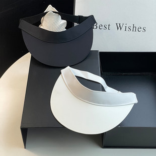 新款 休闲百搭遮阳防晒空顶帽女防紫外线显小高级太阳帽男 夏季