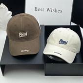 字母刺绣棒球帽男女百搭显脸小鸭舌帽休闲遮阳帽子 韩版 春夏季 新款