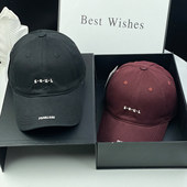 纯色简约新款 字母刺绣棒球帽男女简约百搭显脸小遮阳大头围鸭舌帽