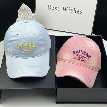 春夏季新款韩版百搭高品质棒球帽男女字母刺绣鸭舌帽显脸小遮阳帽