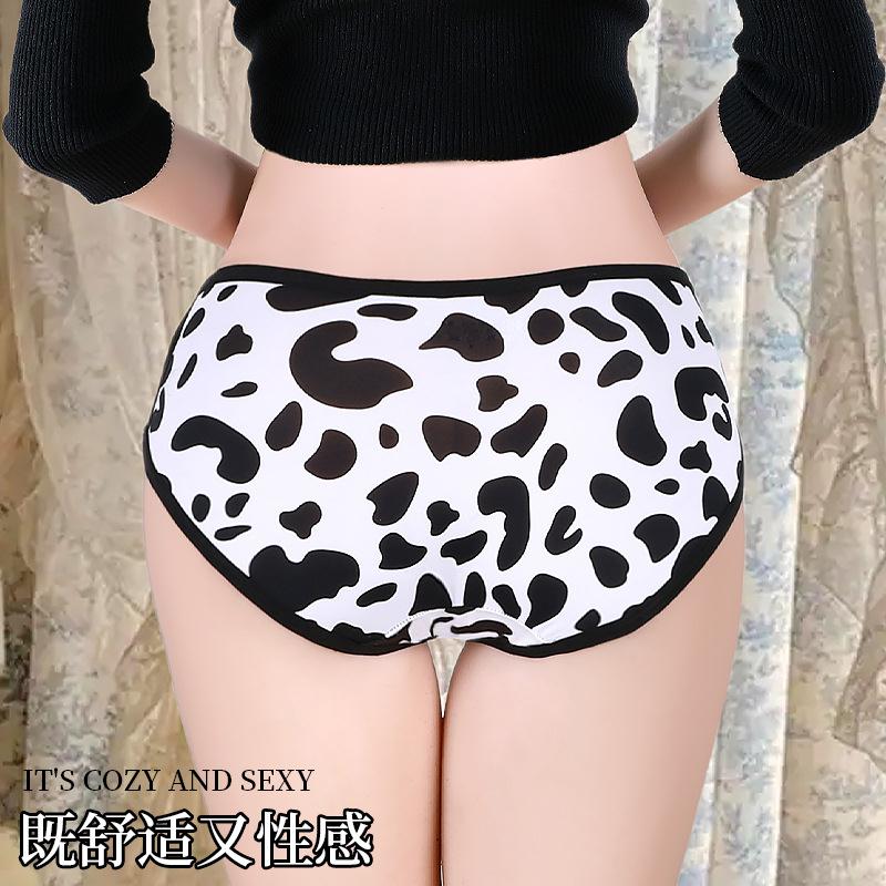 性感内裤豹纹印花镂空细带舒适不勒禁欲系内裤
