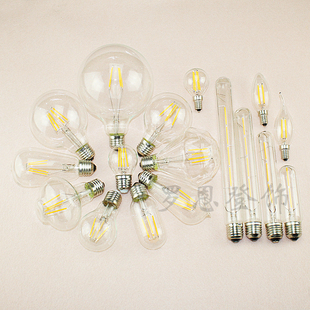LED爱迪生灯泡E27灯丝可调光钨丝灯E14小罗口灯胆灯炮大螺丝口40W