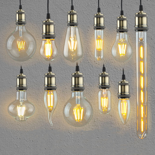 E27大螺旋丝口12瓦16W白光灯泡8W钨丝Led球泡4W罗口省电节能灯胆