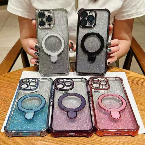适用OPPO A6SPro K15Pro+护眼闪粉磁吸支架Reno15C电镀A6X防摔A6C A6GT渐变K13 A5X软套K12S A58手机壳A3X A2