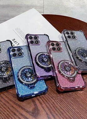 适用小米17Ultra 红米K90ProMax闪粉陀螺支架红米Note15Pro+ K80至尊版 Turbo4磁吸渐变13C护眼防摔手机壳K70