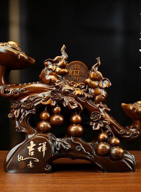 吉祥如意招财五福大象客厅酒柜电视玄关开业礼品乔迁装饰品摆件