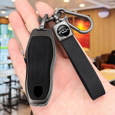 适用保时捷钥匙套壳卡宴macan帕拉梅拉panamera车911包Taycan高档