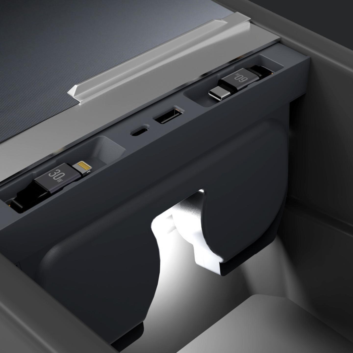 适用适用25款特斯拉拓展坞中控充电转接头焕新版model3/y配件车载