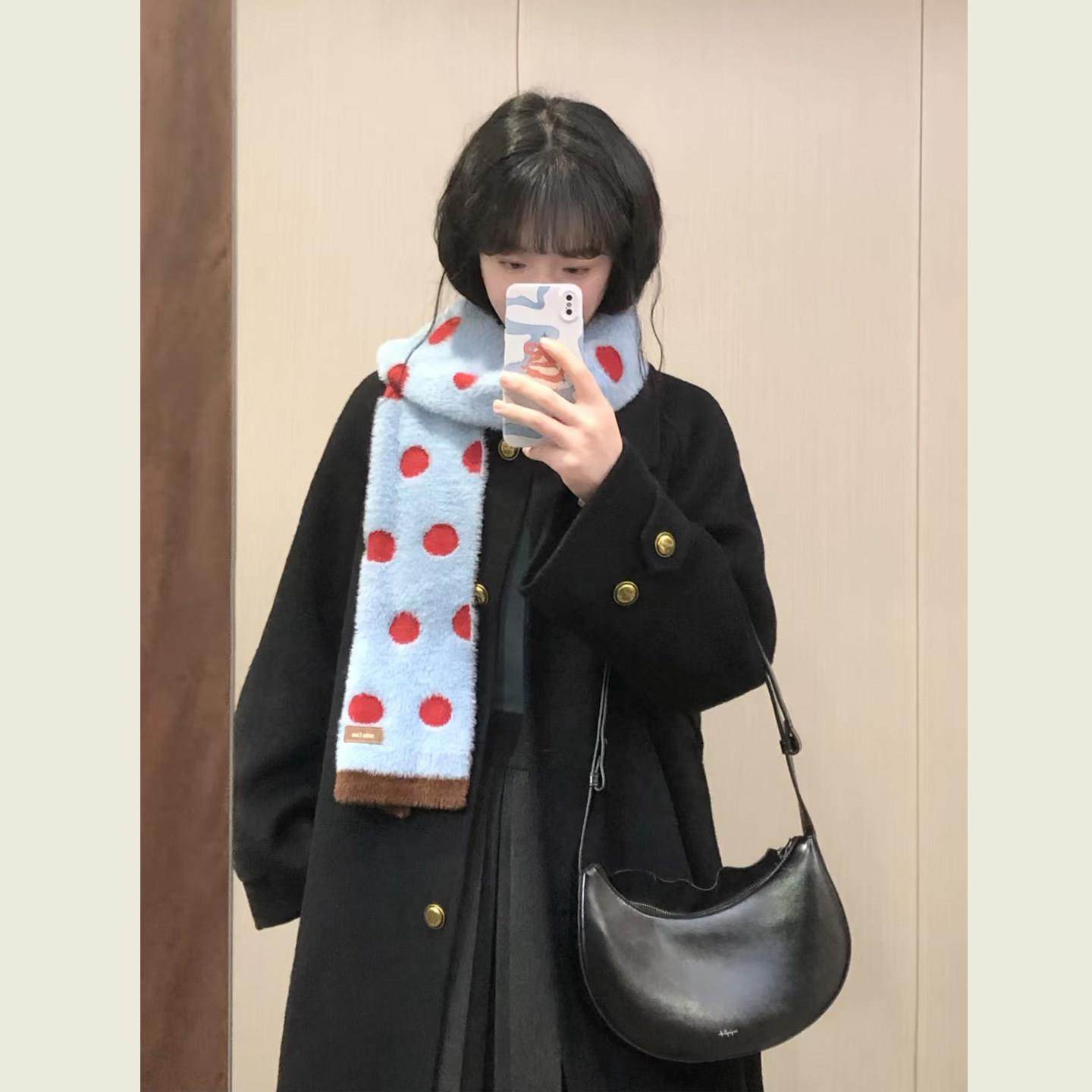 黑色翻领中长款毛呢外套女秋冬新款韩系小个子气质金属扣呢子大衣,运动/瑜伽/健身/球迷用品,广场舞套装,淘宝优惠券,粉丝福利购,淘宝优惠卷