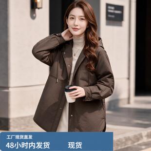 夹檰外套女中长款2026新款初冬遮屁股洋气宽松休闲轻薄风衣式檰服