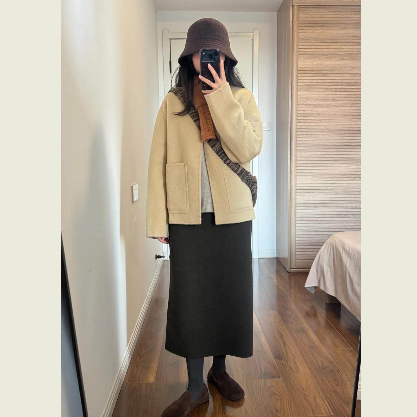 韩系黄色气质通勤毛呢外套女秋冬新款小个子小香风短款呢子大衣,运动/瑜伽/健身/球迷用品,广场舞套装,淘宝优惠券,粉丝福利购,淘宝优惠卷