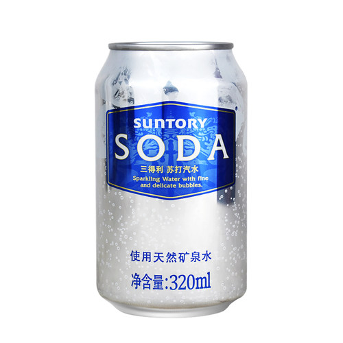 苏打三得利苏打水无糖天然矿泉水