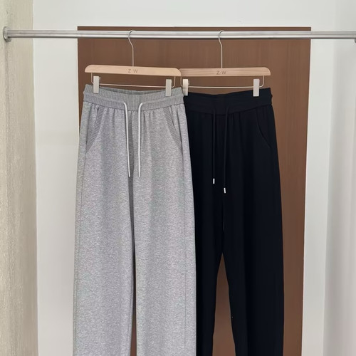 Z.W-26年夏上新定织螺纹腰头宽松直筒休闲裤Z8315