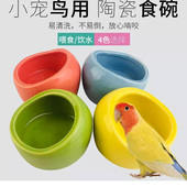 鹦鹉小食盆鸟禽喂食器喂水器高颜值彩色陶瓷鹦鹉喝水小碗