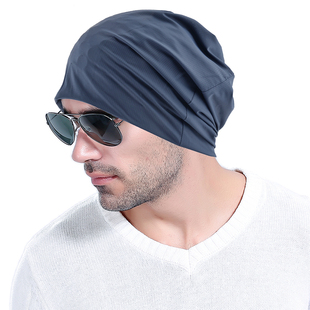 男士帽子夏季包头帽冰丝套头帽速干头巾帽户外跑步运动堆堆帽睡帽