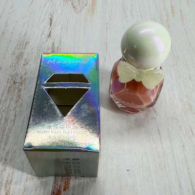 maxfine水性指甲油不伤指甲蝴蝶结水性可剥持久不掉色温柔显白快