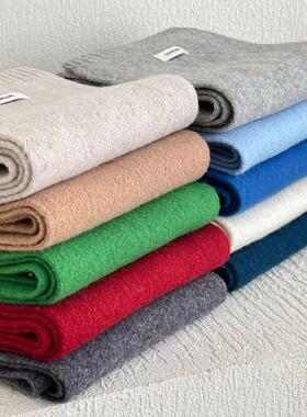 克莱因蓝色纯羊毛围巾女款2025新款冬季高级感韩系氛围感羊绒围脖