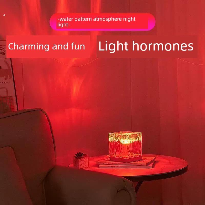 夫妻夜灯水波纹投影仪夜灯卧室床边气氛夫妻夜心情