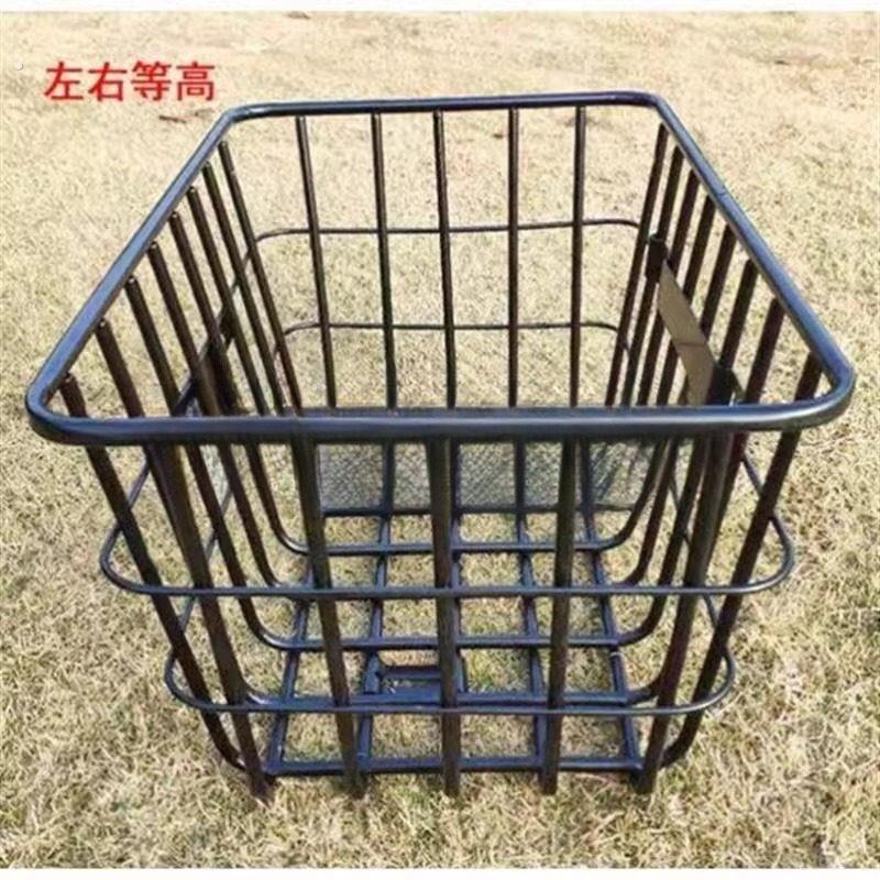 载重王车筐前置大号加粗电动车筐加厚无盖结实电动车拉货筐自行车